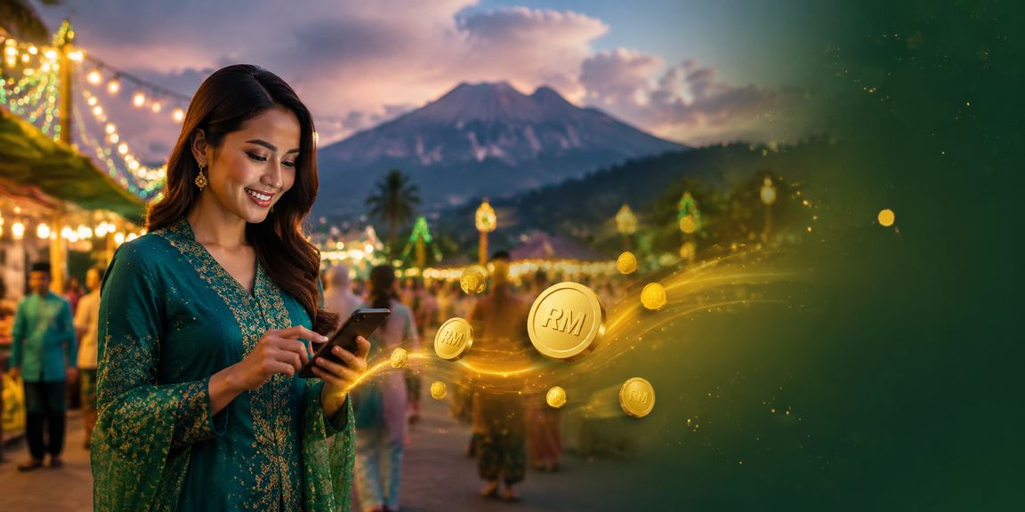 Pemain Malaysia menikmati promosi permainan 1070 semasa musim perayaan Hari Raya